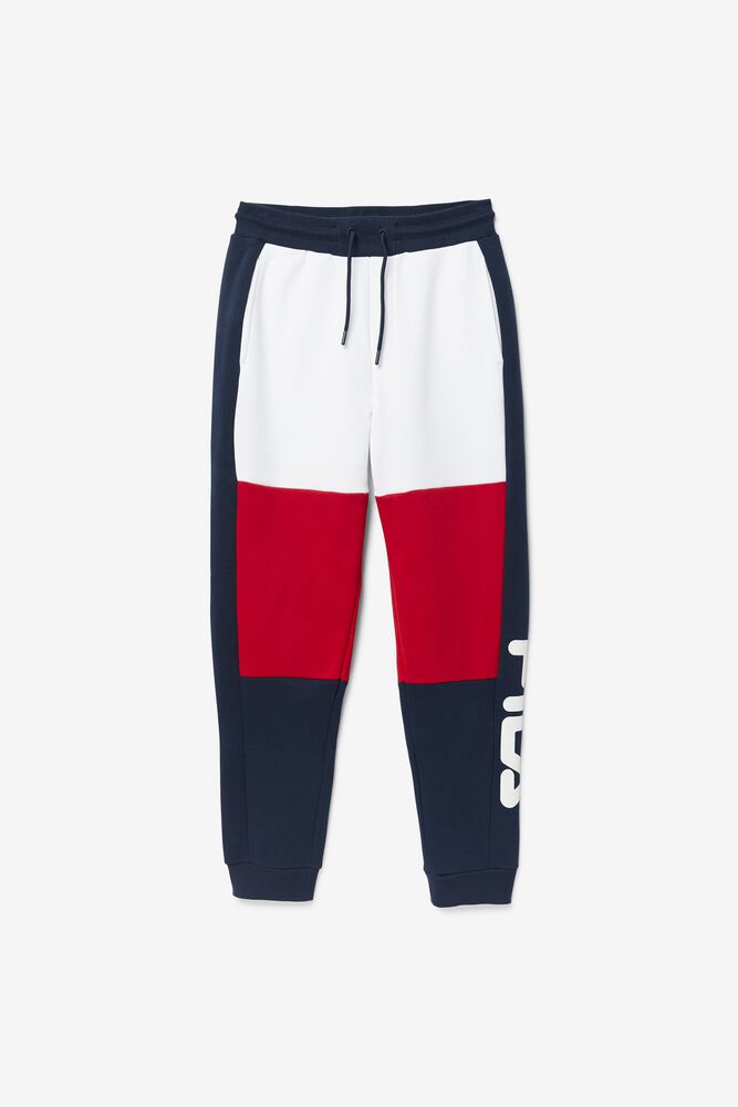 Fila Pants Mens White/Red/Navy - Sander - Philippines 2346758-QX